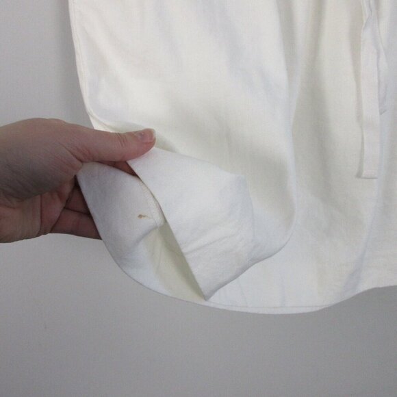 Ann Taylor Women's Mini Skirt Linen Blend Pleated Pull On Sports 4 White 192 - Picture 7 of 10